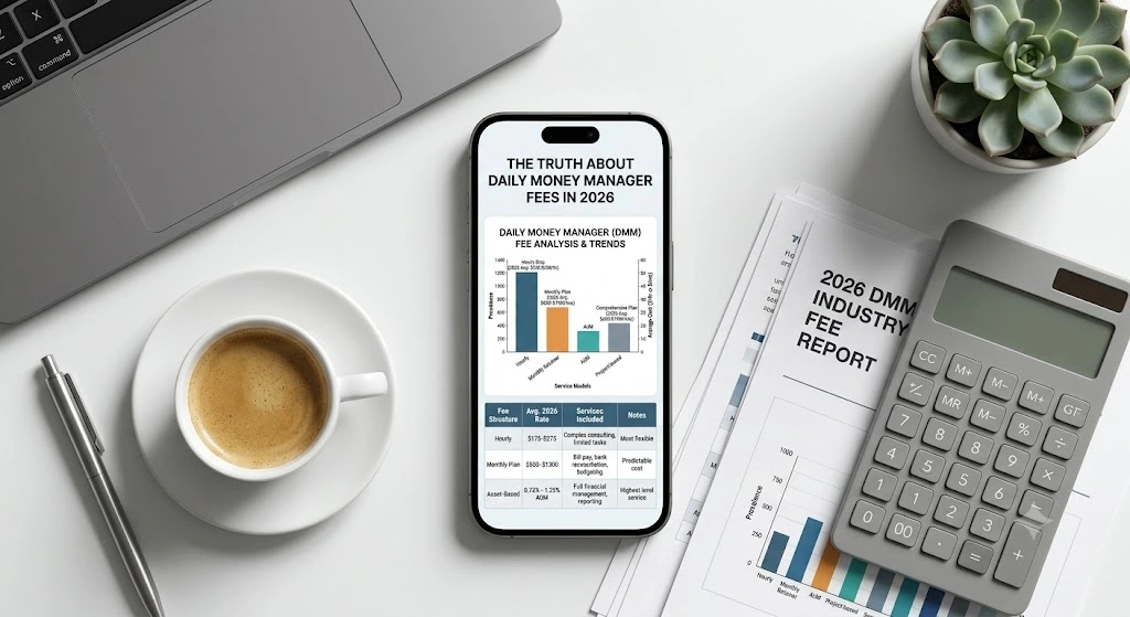 Daily money manager fees and household bill management in 2026